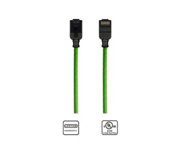 K23045-0025-GN 0.25 meter CAT6 slim profile network patch cord | Green