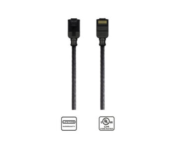 K23045-0075-BK 0.75 meter CAT6 slim profile network patch cord | Black