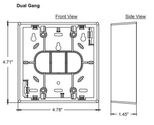 Double Surface US Back Box - 48mm deep - White - Home Automation Company